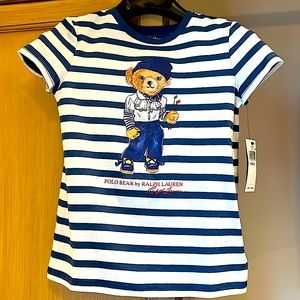 POLO by Ralph Lauren Girls Polo Bear Cotton Jersey T-shirt M (8-10)